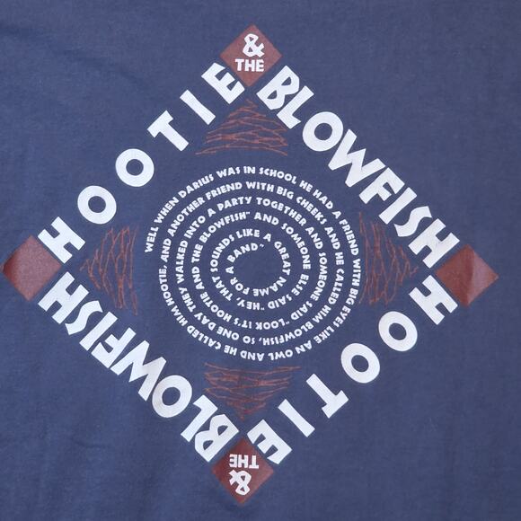 Vintage 90s Hootie And The Blowfish Band Single Stitch T-Shirt Large Blue - Picture 6 of 6